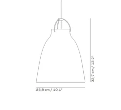 Suspension, Caravaggio matt P2, gris, Ø25,8cm, H33,7cm - Fritz Hansen