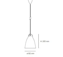 Suspension, Caravaggio Opal P1, blanc, Ø16,5cm, H21,6cm - Fritz Hansen