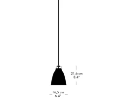Suspension, Caravaggio P1, Gris 25, Ø16,5cm, H21,6cm - Fritz Hansen