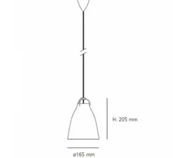 Suspension, Caravaggio P1, noir, Ø16,5cm, H21,6cm - Fritz Hansen