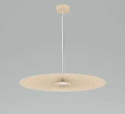Suspension, Carmen Medium, sable doré, DIM, LED, 2700K, 700lm, Ø90cm, H3,5cm - HARTÔ
