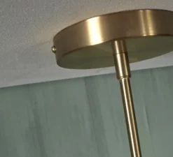 Suspension, Carrara 3 bras/6 globes, Finition Marbre blanc, laiton, Ø99cm, H95cm - It's about Romi