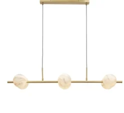 Suspension, Carrara, Finition Marbre blanc, laiton, L105cm, H20cm - It's about Romi