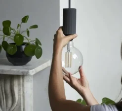Suspension, Case Clear Bulb, Charcoal, dim, 2300K, H22,4cm - Vitamin