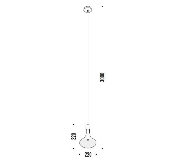 Suspension, Cathode 1, laiton brossé, LED, on/off, 2700k, 286 lm, Ø22cm, H32cm - Davide Groppi