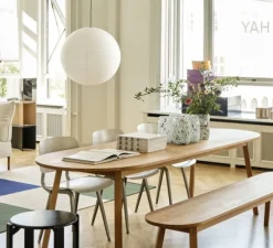 Suspension, Câble 4m, douille et rosace noir, Rice Paper, blanc, Ø50cm, H50cm - HAY