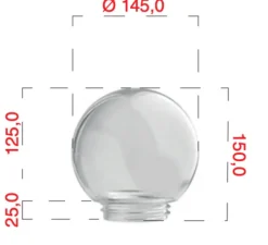 Suspension, ceilinglamp.137, avec glass005, en porcelaine et verre, blanc, Ø14,5cm, H15cm - Zangra