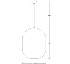 Suspension, ceilinglamp.169.b, noir mat, IP40, Ø32cm, H41,5cm - Zangra