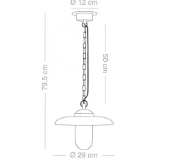 Suspension, Ceilinglamp.o.089.go, laiton, IP44, Ø29cm, H25cm - Zangra