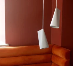 Suspension, Ceramic, Narrow, blanc, Ø11,2cm, H22cm - Moebe