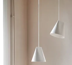 Suspension, Ceramic, Wide, blanc, Ø23cm, H23,5cm - Moebe