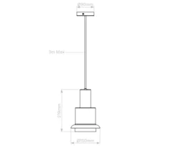 Suspension, Chaumont 150, jaune, Ø15cm, H21,9cm - DCW éditions Paris