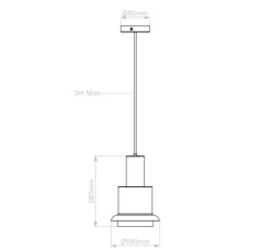 Suspension, Chaumont 190, vert, Ø19cm, H28cm - DCW éditions Paris