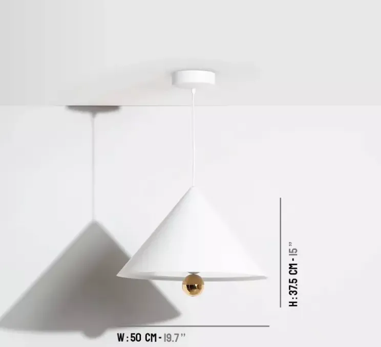 Suspension, Cherry, Grand, blanc, LED, dim, 3000K, 1040 lm, Ø50cm, H37,5cm - Petite Friture
