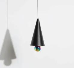Suspension, Cherry, Petit, noir, LED, dim, 3000K, 1040 lm, Ø16cm, H37,5cm - Petite Friture