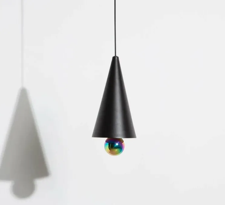 Suspension, Cherry, Petit, noir, LED, dim, 3000K, 1040 lm, Ø16cm, H37,5cm - Petite Friture