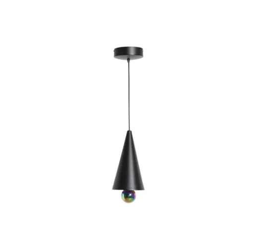 Suspension, Cherry, Petit, noir, LED, dim, 3000K, 1040 lm, Ø16cm, H37,5cm - Petite Friture