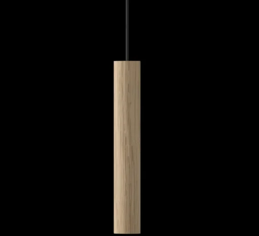Suspension, Chimes, bois, chêne clair, LED, 3000K, 220lm, Ø3,4cm, H22cm - Umage