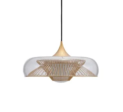 Suspension, Chordis, Laiton, transparent, Ø37,7cm, H20cm - Umage