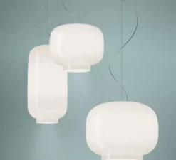 Suspension, Chouchin 3 LED, blanc, LED, dim, 2700K, 2500 lm, Ø30cm, H25cm - Foscarini