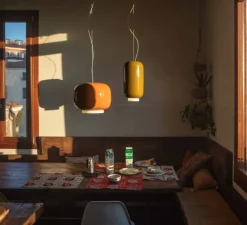 Suspension, Chouchin 1 LED, orange, LED, dim, 2700K, 2581 lm, Ø40cm, H31cm - Foscarini