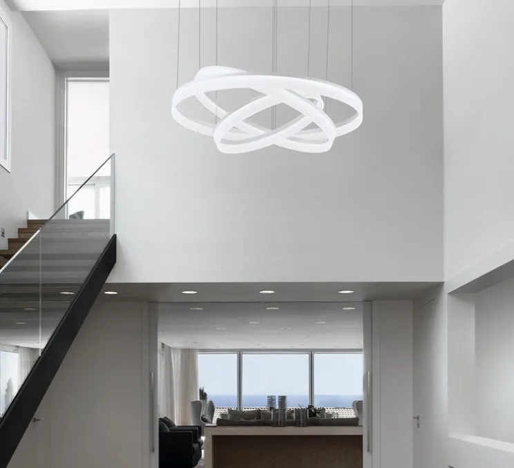 Suspension, Circ triple, blanc, IP66, LED, 3000k, 7136 lm, Ø100cm, H31cm - LEDs C4