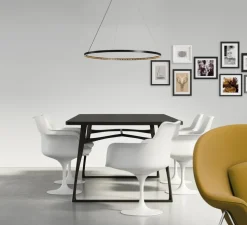 Suspension, Circle 60, noir, LED, 2700K, 1056lm, Ø62cm, H2cm - Le Deun