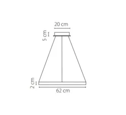 Suspension, Circle 60, noir, LED, 2700K, 1056lm, Ø62cm, H2cm - Le Deun