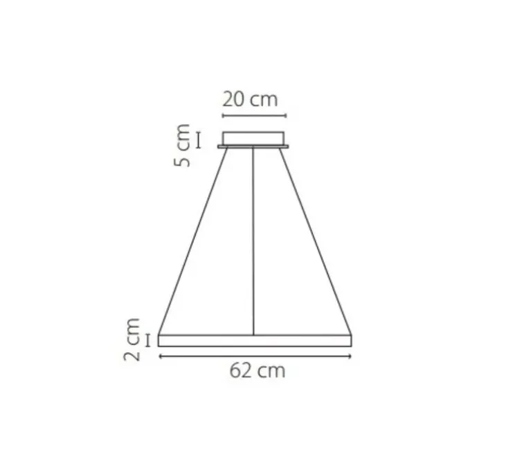 Suspension, Circle 60, noir, LED, 2700K, 1056lm, Ø62cm, H2cm - Le Deun