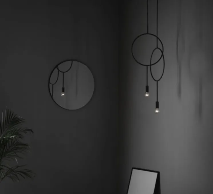 Suspension, Circle, gris foncé mat, Ø30cm, H62cm - Northern