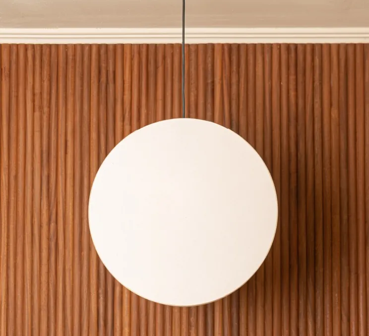 Suspension, Circolo (cotton), blanc, Ø50cm, H50cm - Simone & Marcel