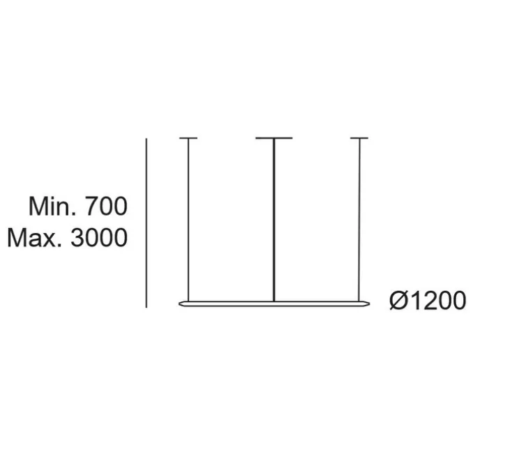 Suspension, Circular Downward Light 120 cm, blanc, LED, dim, 3000K, 2825 lm, Ø120cm, Hcm - LEDS C4