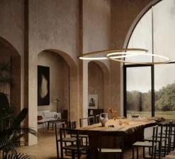 Suspension, Circular simple inward, or, LED, 2700k, 3670 lm, Ø200cm, H5cm - LEDs C4