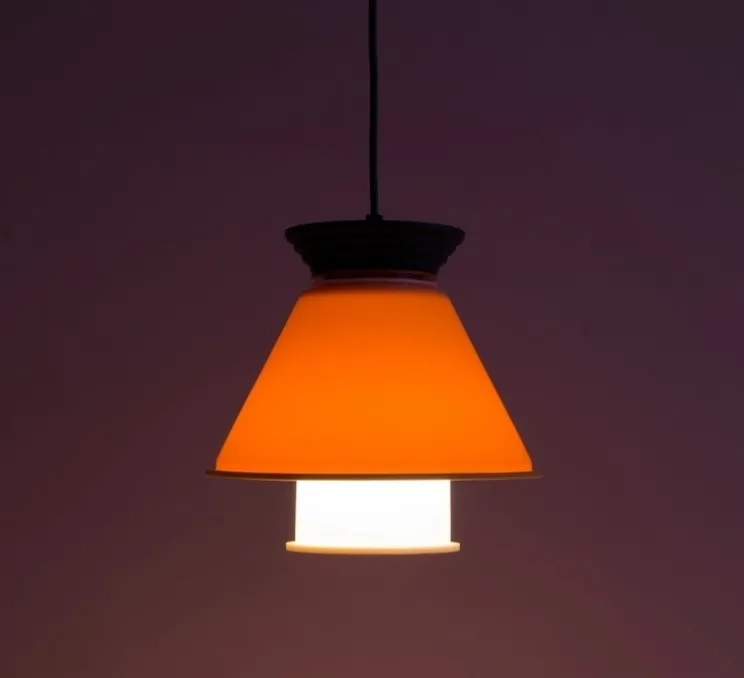 Suspension, CL2, orange, noir, Ø21cm, H20cm - SOWDEN