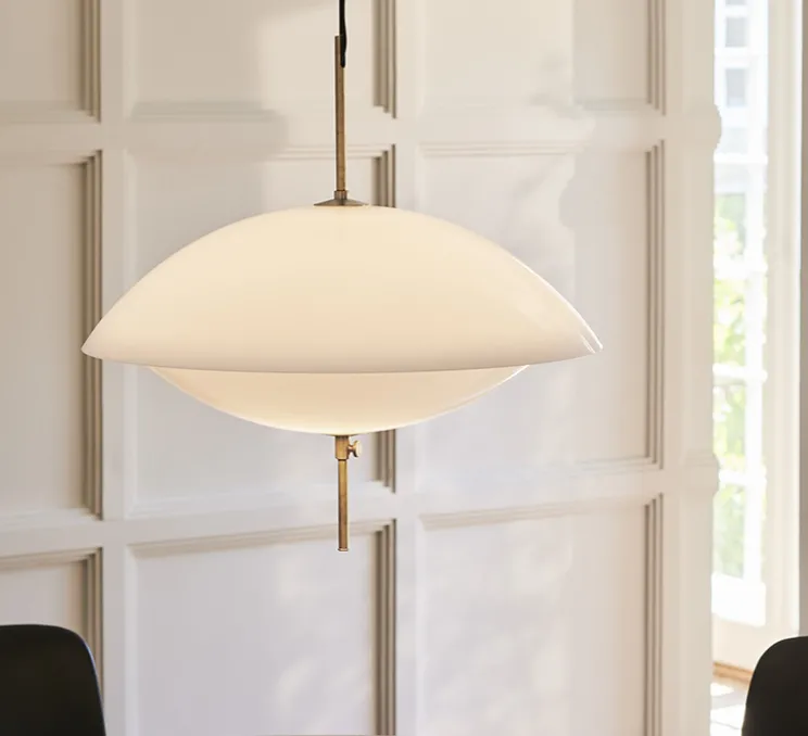 Suspension, Clam, blanc, Ø55cm, H54cm - Fritz Hansen