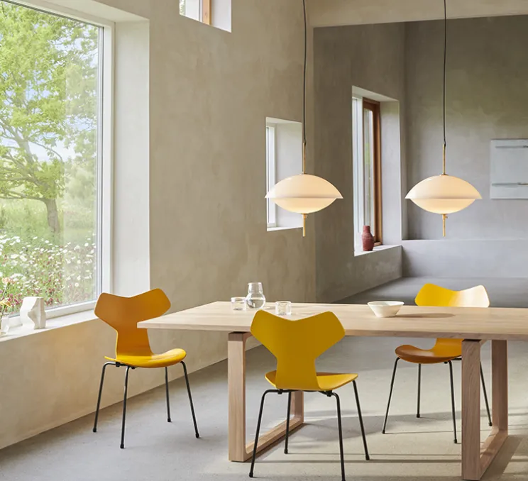 Suspension, Clam, blanc, Ø44cm, H52,2cm - Fritz Hansen