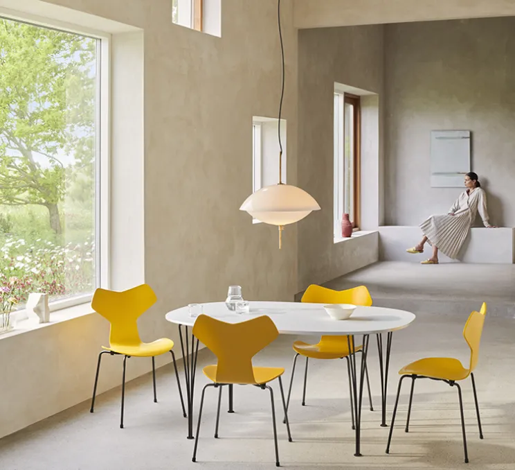 Suspension, Clam, blanc, Ø44cm, H52,2cm - Fritz Hansen