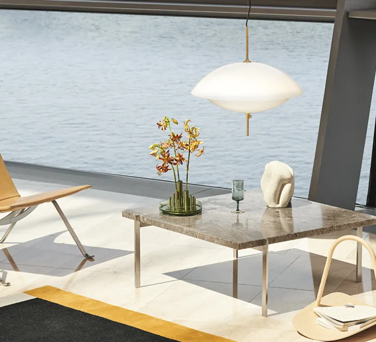 Suspension, Clam, blanc, Ø44cm, H52,2cm - Fritz Hansen