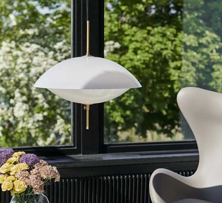 Suspension, Clam, blanc, Ø44cm, H52,2cm - Fritz Hansen