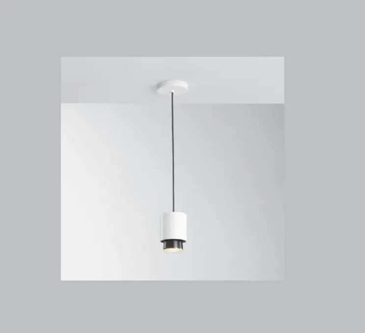 Suspension, Claque, blanc, IP40,LED, 3000K, 1700lm, Ø10cm, H13,5cm - Fabbian