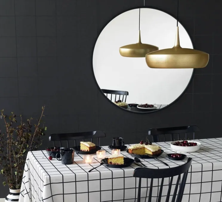 Suspension, Clava Dine, laiton brossé, H28cm, Ø43cm - Umage