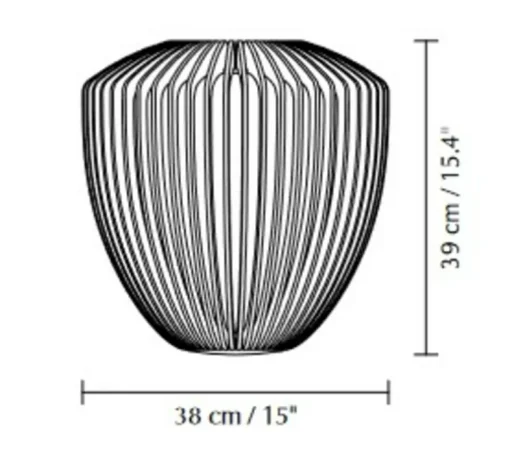 Suspension, Clava Wood, chêne, Ø38cm, H39cm - Umage