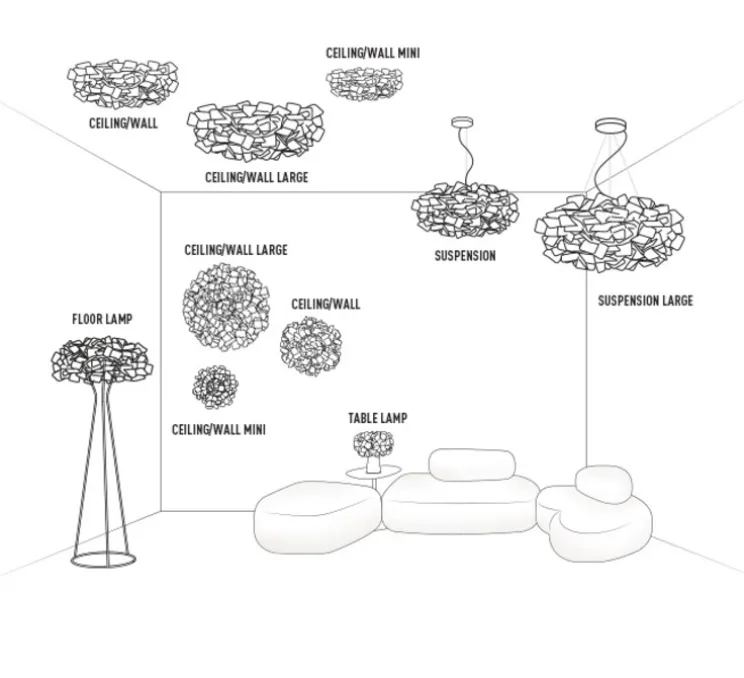 Suspension, Clizia, blanc, Ø78cm - Slamp
