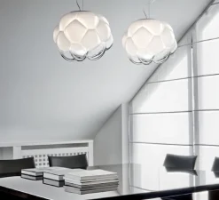 Suspension, Cloudy F21, transparent, blanc, Ø40cm, H31cm - Fabbian