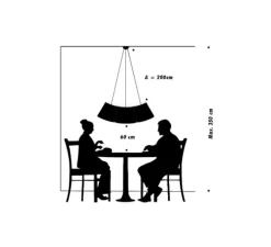 Suspension, Cluster, noir, H30cm - Fraumaier