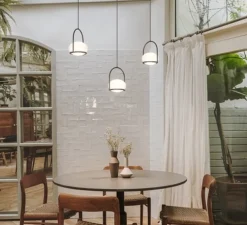 Suspension, Coco simple, noir, Ø17,5cm, H25cm - LEDs C4