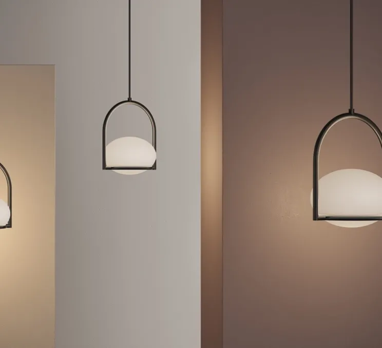 Suspension, Coco simple, noir, Ø17,5cm, H25cm - LEDs C4