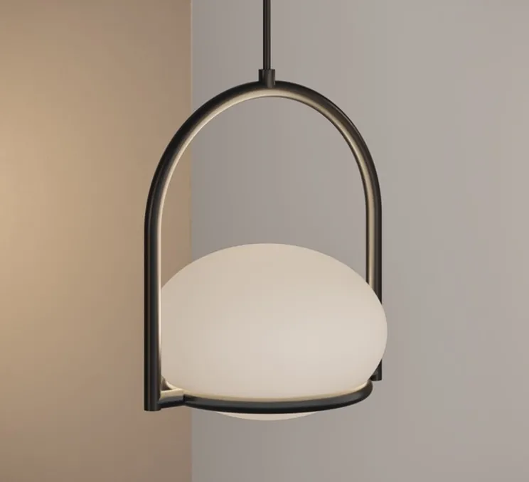 Suspension, Coco simple, noir, Ø17,5cm, H25cm - LEDs C4
