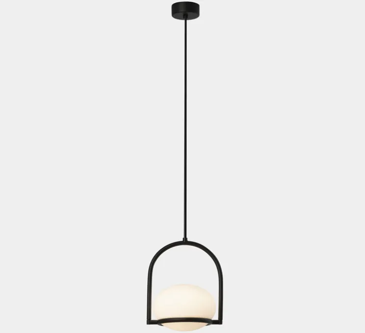 Suspension, Coco simple, noir, Ø17,5cm, H25cm - LEDs C4