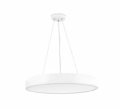 Suspension, Cocotte 550, blanc, LED, 3000K, 1700 lm, Ø55cm, H8cm - Faro